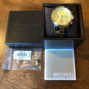 Michael Kors Goldtone Acrylic Tortoise Shell Watch